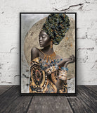 African Painting Canvas Print Home Decoration African Women Wall Art Print