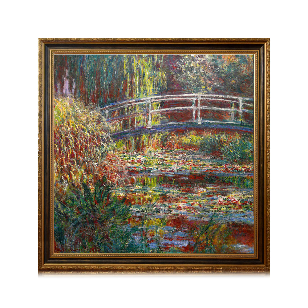 Claude Monet impressionists landscape Japanese Bridge oil painting handmade