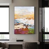 Sky Sunset Multicolor Abstract Oil Painting Colorful Wall Art