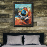 Ocean Lava Turmoil Color Splash Abstract Oil Painting, Heavy Texture