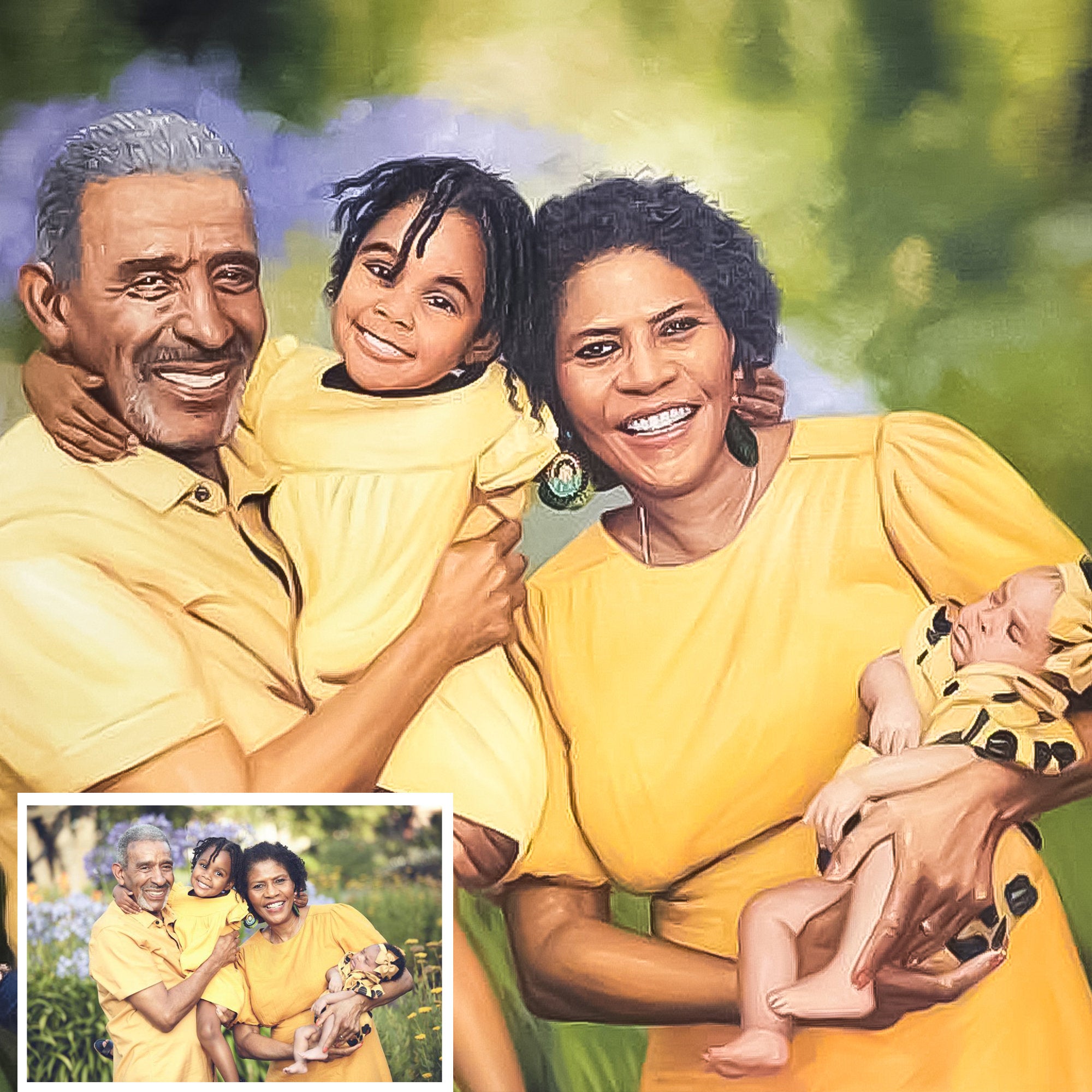 High-Quality Custom oil painting from photo | Drawing from photo | Custom house drawing | Couple painting | Family oil painting |