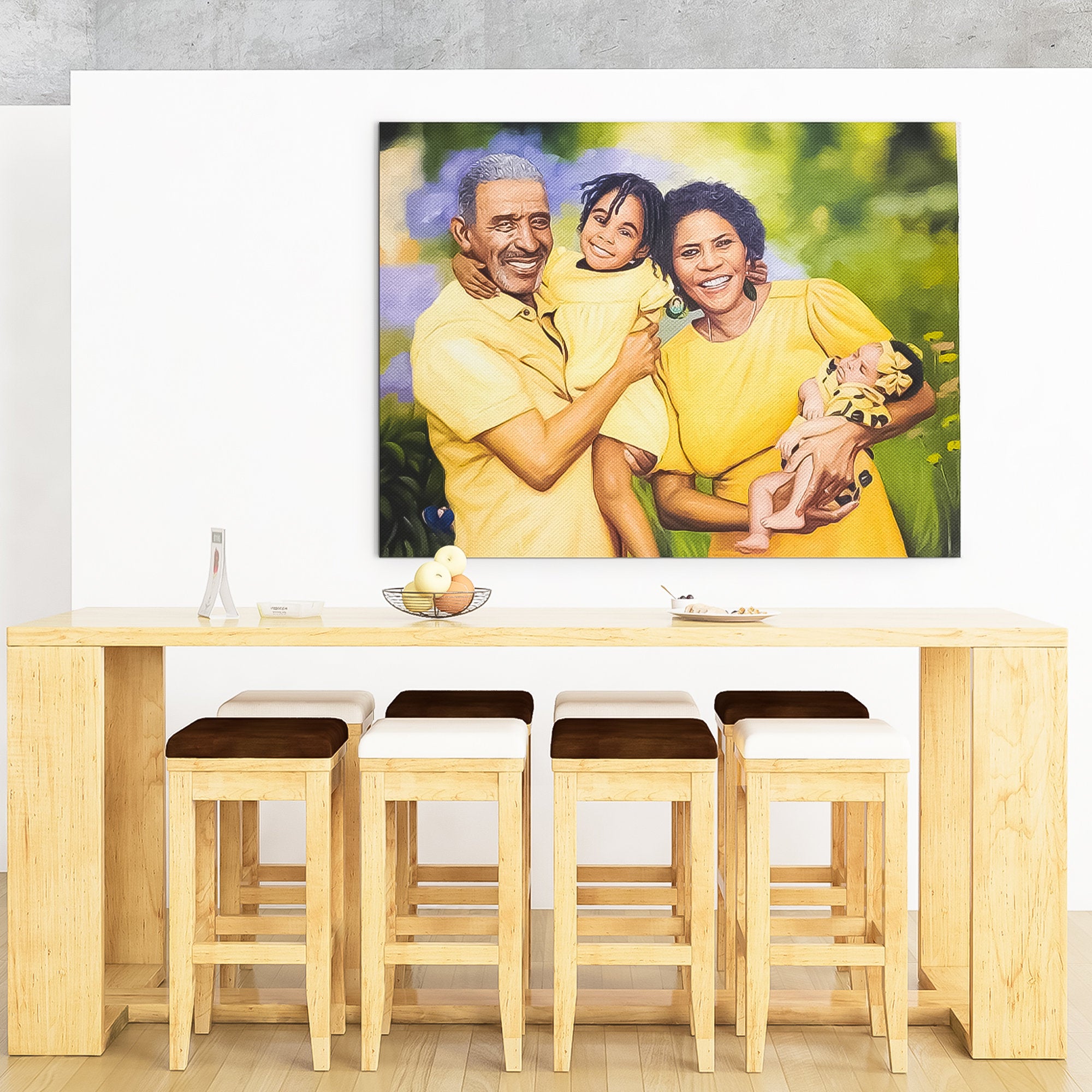 High-Quality Custom oil painting from photo | Drawing from photo | Custom house drawing | Couple painting | Family oil painting |