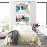 2 Piece Wall Art Abstract Gold Foil Wall Art Set of 2 Abstract Oil Painting Horiztonal