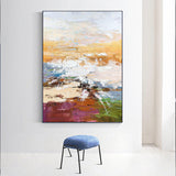 Sky Sunset Multicolor Abstract Oil Painting Colorful Wall Art