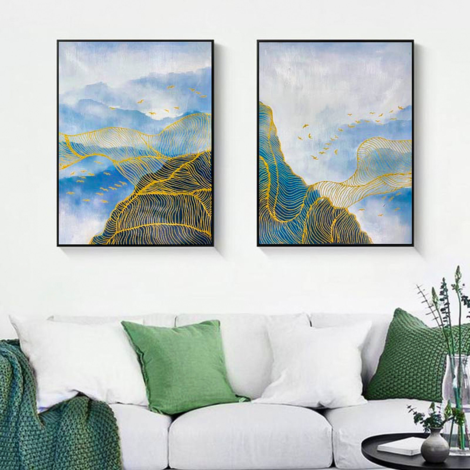 2 piece wall art gallery wall set smokey mountain wall art mountain wall art framed set of 2 vertical