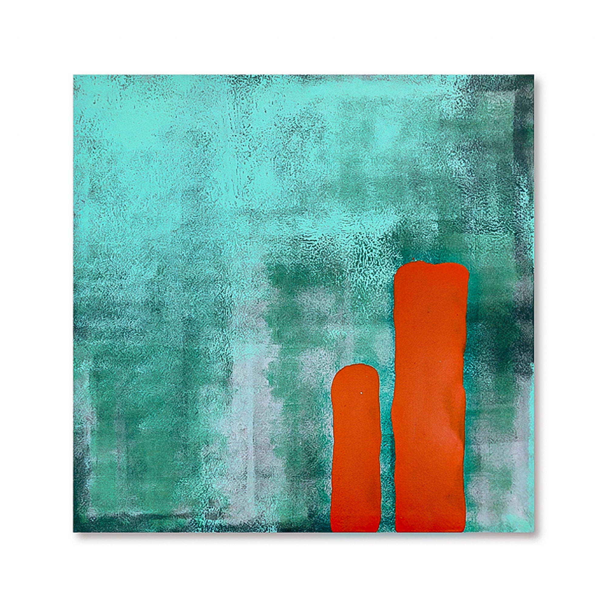 Original handmade minimalist painting expressionist Painting 2 piece wall art abstract Square set of 2 colorful Abstract Wall Art