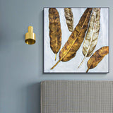 Gold leaf painting handmade oil painting square huge wall art