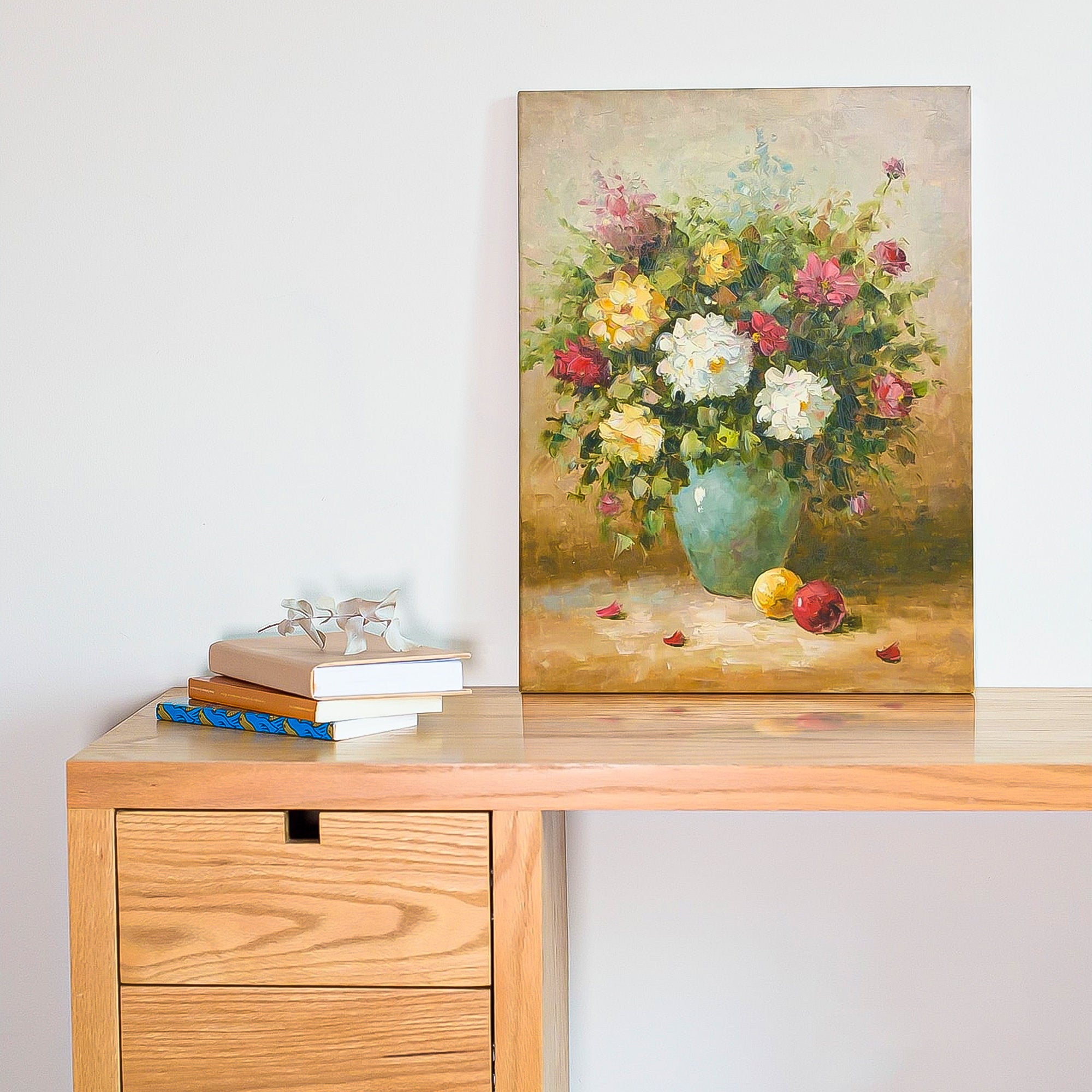 floral oil painting vintage Impressionism abstract still life oil painting original and oil painting and wall hanging