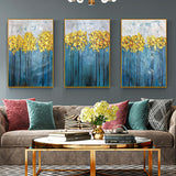 Abstract Floral Oil Painting Oil Paint Canvas Set of 3 Abstract Canvas Wall Art Wall Painting For Living Room minimalist triptych wall art