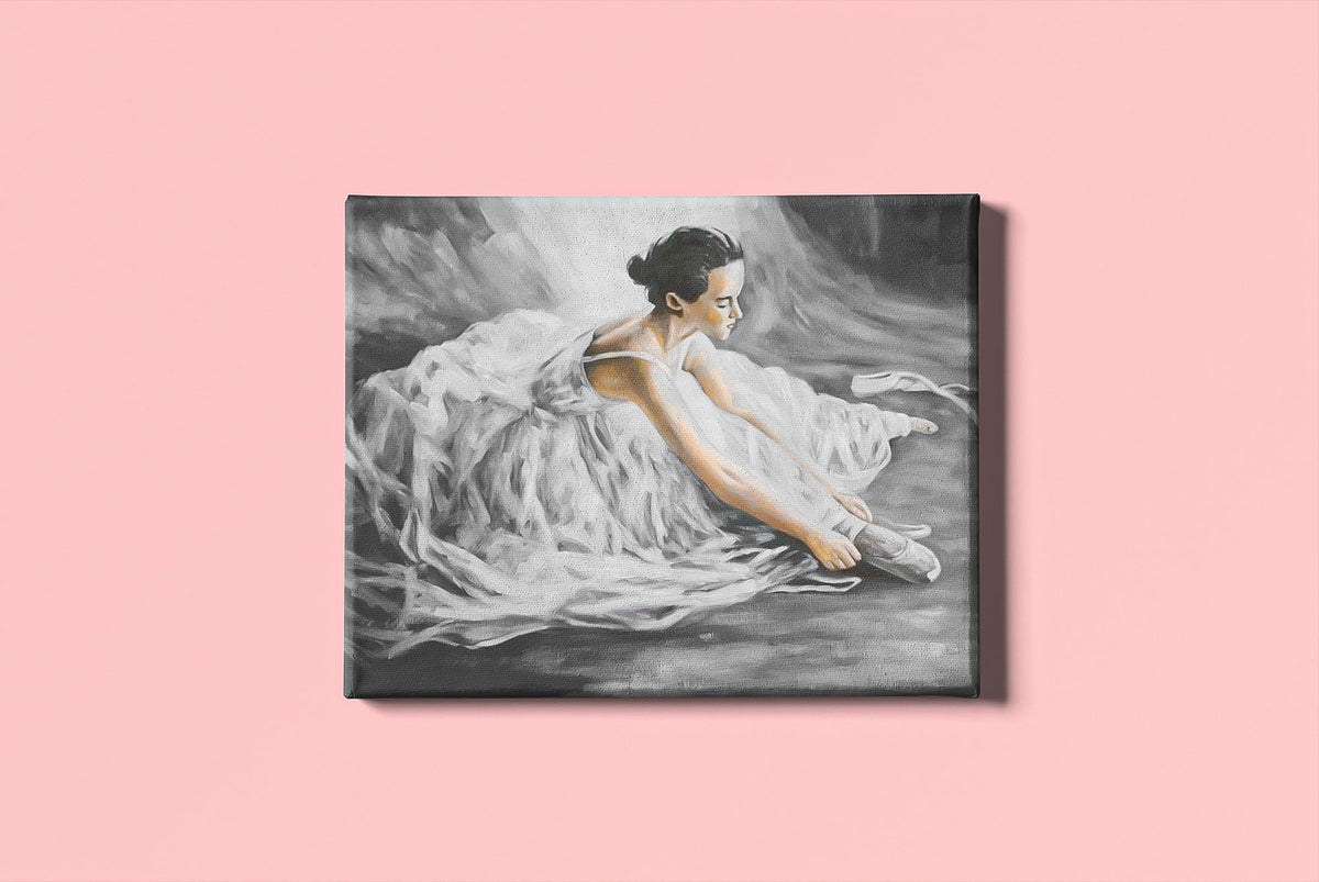 Ballerina wall art oil painting figure of a ballerina oil painting on canvas Horizontal