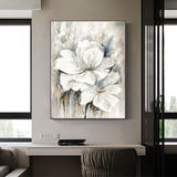 Modern Abstract floral oil painting unframed floral oil painting or framed vertical high quality handmade painting on canvas