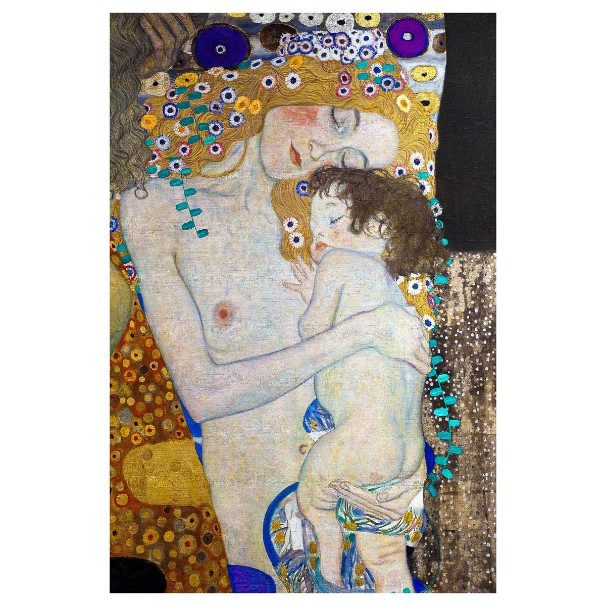 Gustav Klimt mother and child print framed or unframed your choice 100% handmade Oil painting by the Master