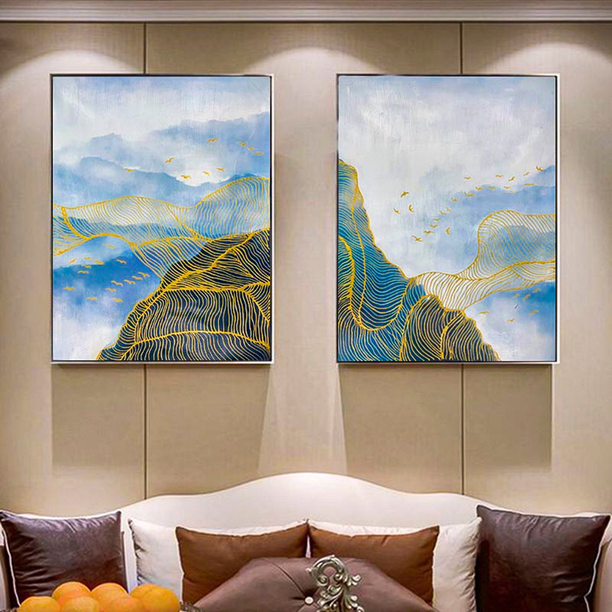 2 piece wall art gallery wall set smokey mountain wall art mountain wall art framed set of 2 vertical