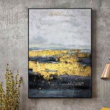 Dark ocean art Ocean Oil Painting vertical brush stroke art ocean themed wall art