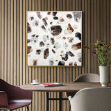 Abstract rock painting ideas Palette Knife heavy textured square huge wall art