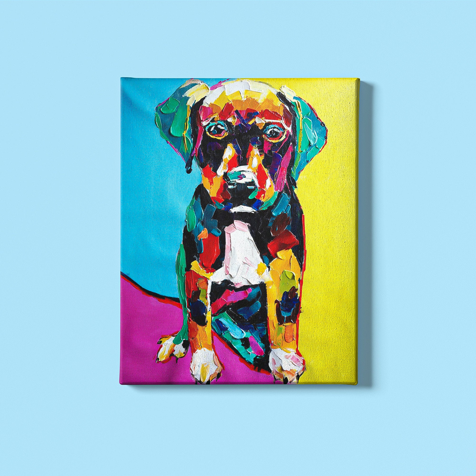 Labrador art labrador retriever wall art colorful dog painting dog painting canvas vertical