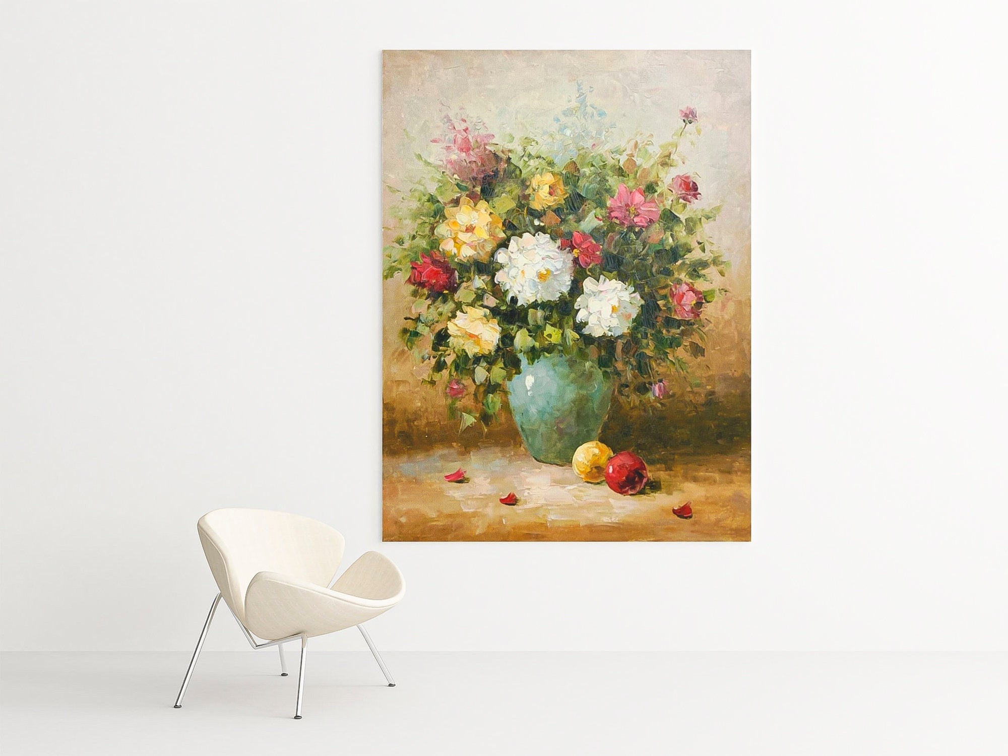 floral oil painting vintage Impressionism abstract still life oil painting original and oil painting and wall hanging