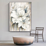 Modern Abstract floral oil painting unframed floral oil painting or framed vertical high quality handmade painting on canvas