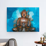 Buddha painting buddha statue buddha home decor heavy textured palette knife original oil painting on canvas