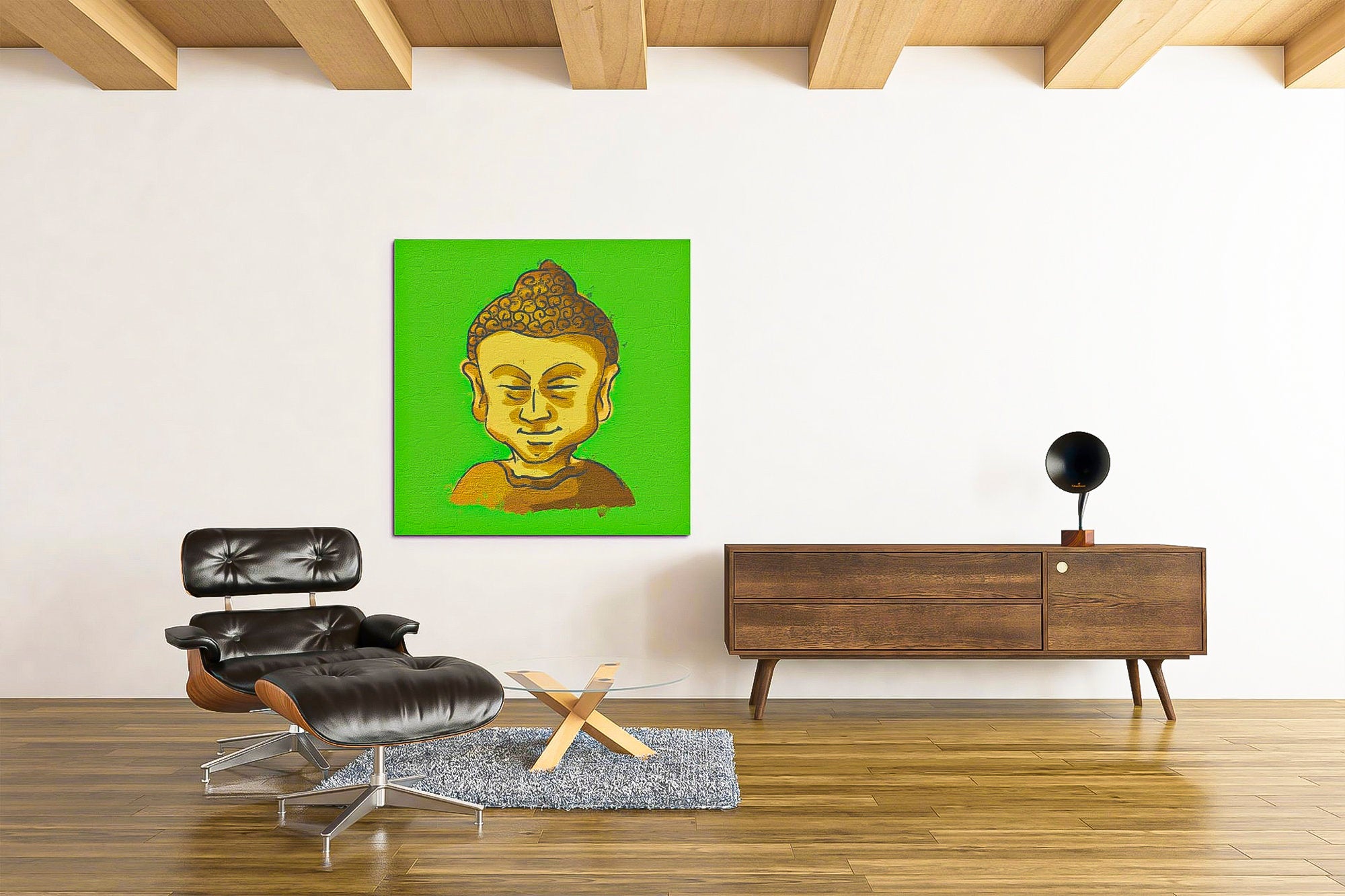 Pop art buddha head Buddha painting buddha statue buddha home decor oil painting on canvas