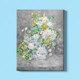 Flower in vase Abstract floral oil painting unframed floral oil painting or framed vertical high quality handmade painting on canvas