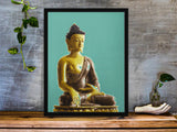 Buddha painting buddha statue buddha home decor heavy textured palette knife original oil painting on canvas