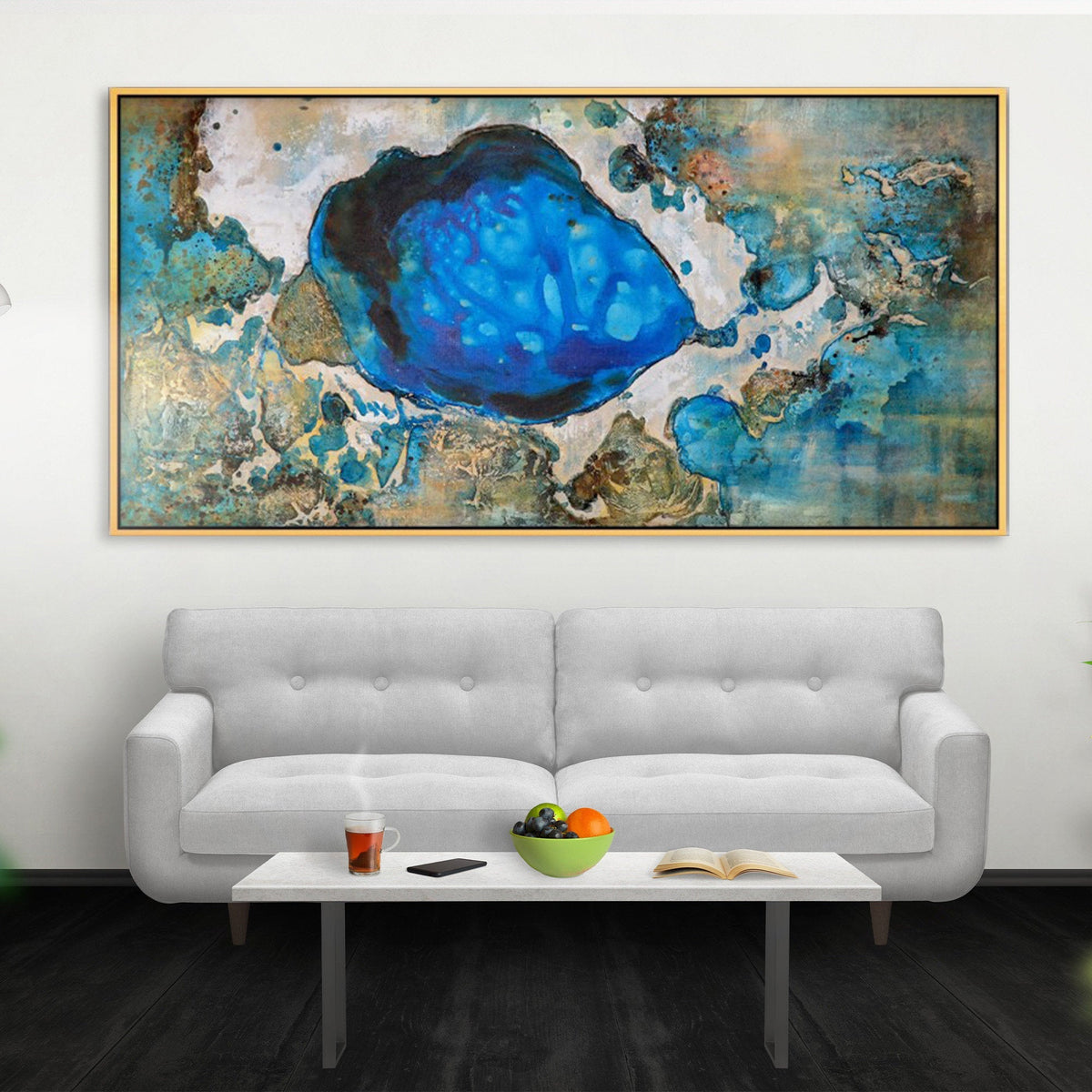 Oyster painting Extra Large Abstract Oil Paintings On Canvas Fine Art Contemporary Painting Panoramic wall art Marble painting