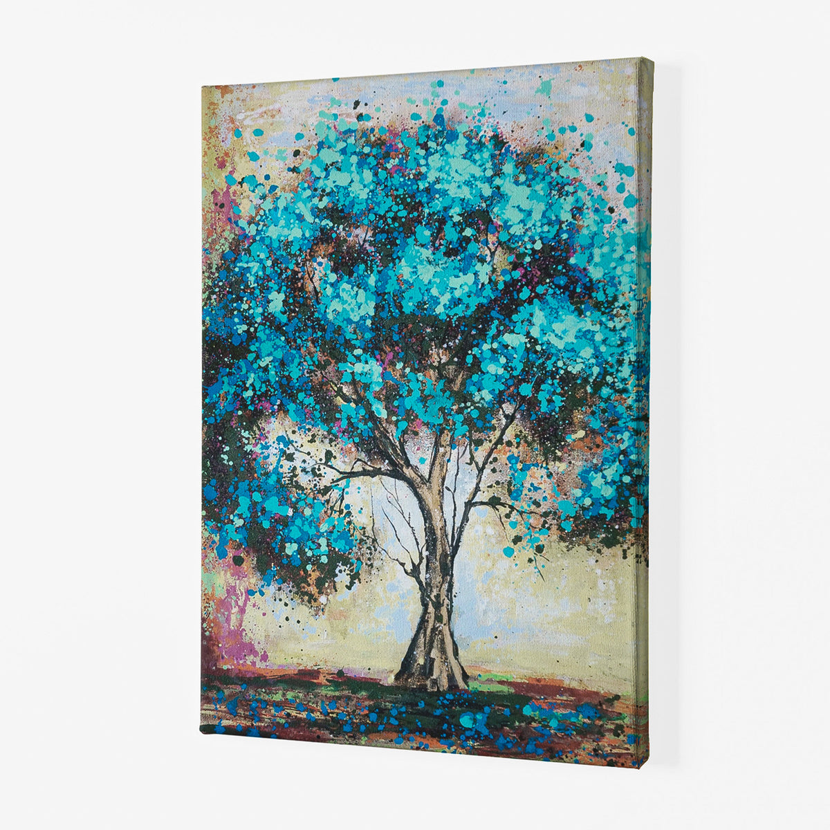 Pine tree art, Huge wall art Oil Painting, handmade 100% vertical heavy textured art